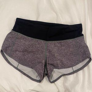 Lululemon - Speed Up Low-Rise Lined Short 2.5" - Heather Lux Multi Black/Black
